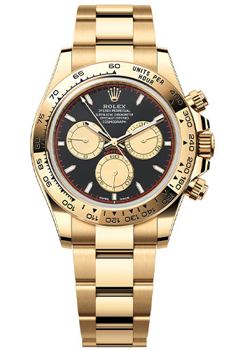 Rolex Yellow Gold Paul Newman Cosmograph Daytona 40 Watch Black And