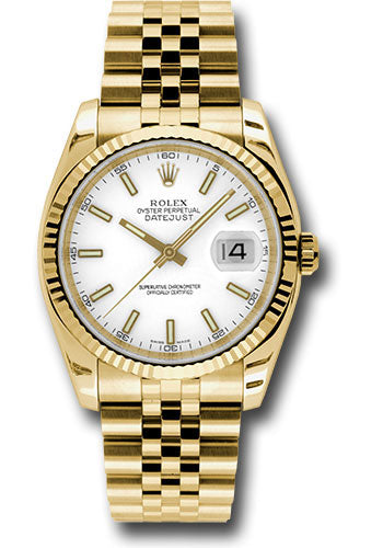 Rolex Datejust 36 Yellow Gold - Fluted Bezel - Jubilee Watches
