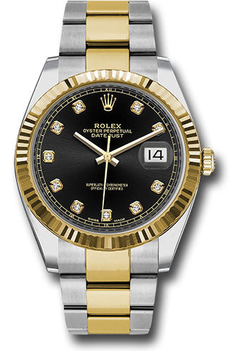 Rolex Steel and Yellow Gold Rolesor Datejust 41 Watch Fluted Bezel