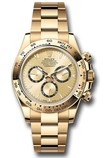 Rolex Yellow Gold Cosmograph Daytona Watch - Fixed Bezel - Golden Index Dial - Oyster Bracelet - 126508 chio