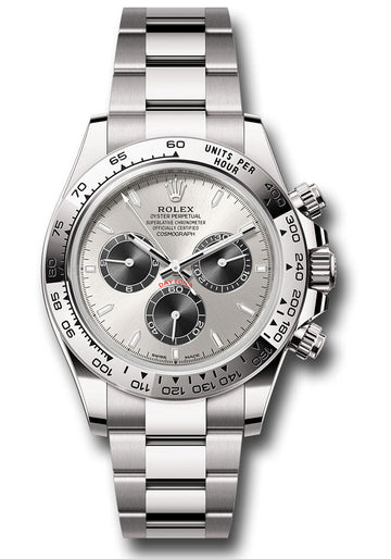 Rolex White Gold Cosmograph Daytona Watch - Fixed Bezel - Steel And Black Index Dial - Oyster Bracelet - 126509 stbkio