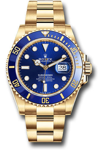 Rolex Submariner Gold With Blue Dial And Diamond Dial Hot or Not? $28500 .  . . #miami #dailywatch…