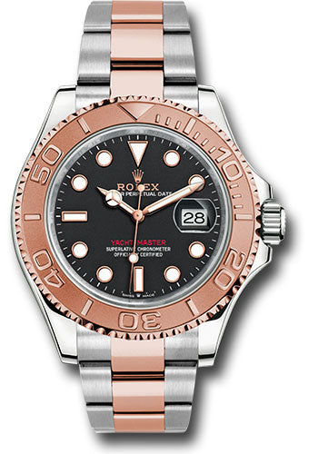 Rolex Steel and Everose Gold Yacht-Master 40 Watch Black Dial 3235