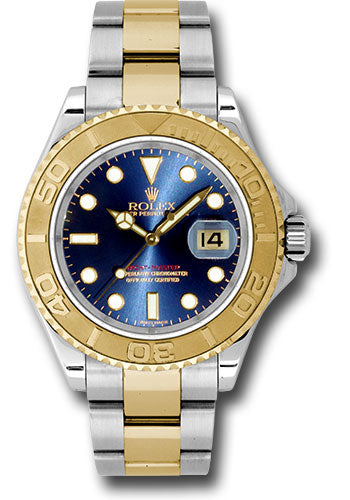 Rolex Steel and Yellow Gold Yacht-Master 40 Watch Blue Dial 16623