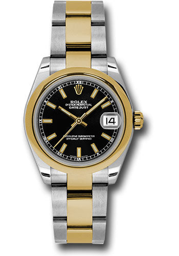 Rolex oyster perpetual clearance datejust gold black face