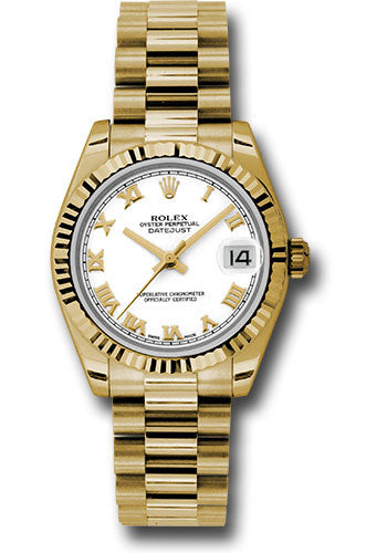 Rolex gold sales white face