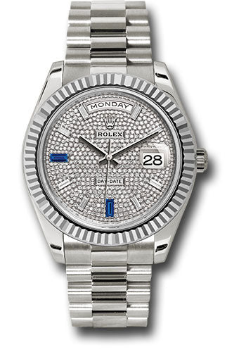 White gold rolex with diamond bezel Clearance
