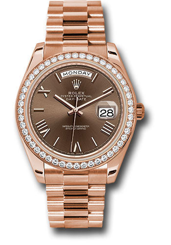 Day date discount rose gold chocolate