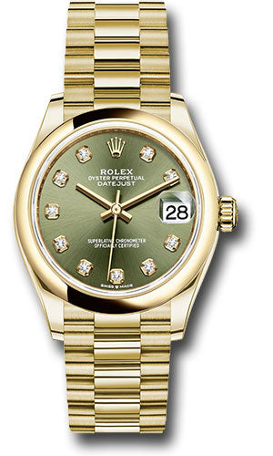 Rolex Datejust 31 Steel And 18k Yellow Gold Olive Green Roman Diamond Dial  Jubilee Bracelet 2022