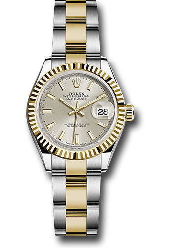 Rolex Lady Datejust 28 Yellow Gold/Steel Silver Index Dial