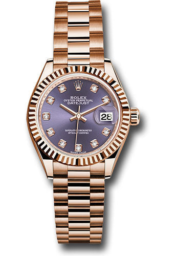 Rolex Everose Gold Lady-Datejust 28 Watch 279175 adp TSJNY