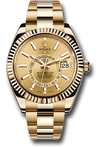 Yellow gold rolex sky dweller Clearance