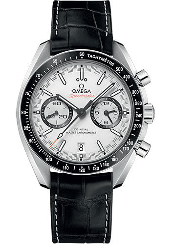 Black Leather Strap Omega Speedmaster Black White Buy Omega