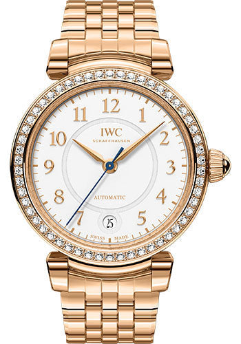 IWC Da Vinci Automatic 36 Watch - 36.0 mm 5N Gold Case - Silver Dial - 5N Gold Bracelet - IW458310