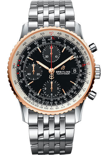 Breitling Navitimer B01 Chronograph 46 Stainless Steel 46mm Black Dial  Steel Bracelet AB0127211B1A1 - BRAND NEW