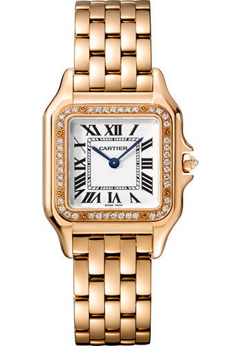Cartier Panthere de Cartier Watch 27 mm Pink Gold Diamond Case WJP