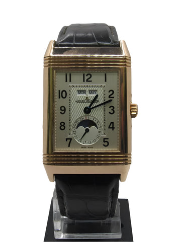 Jaeger LeCoultre Reverso Tribute Duoface 18K Rose Gold Watch Q3912420 Box Papers Watch
