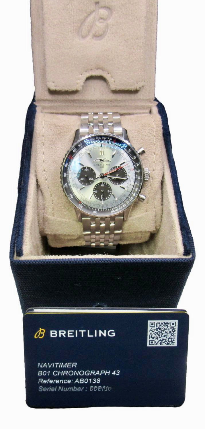 Breitling Navitimer B01 Chronograph 43mm ab0138 B&P Watch