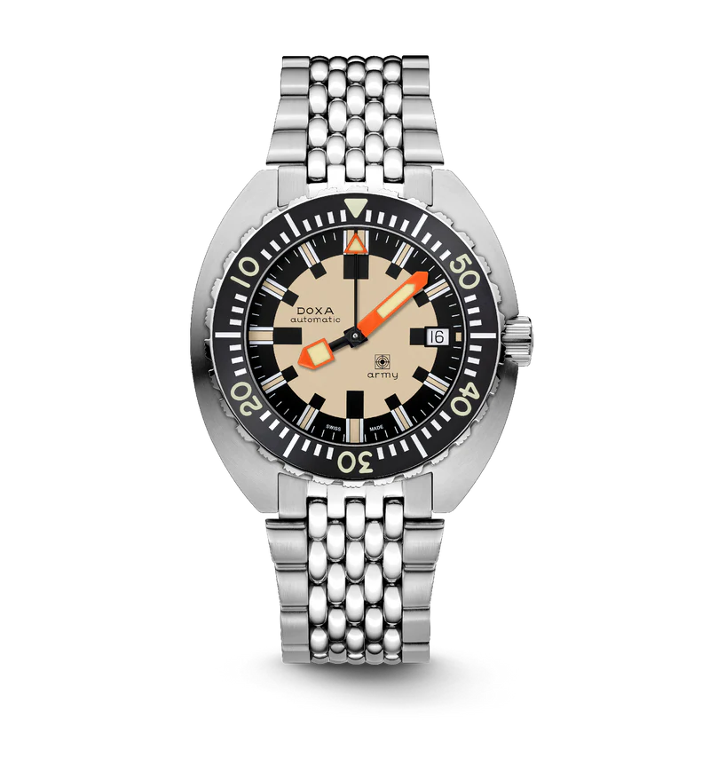 DOXA Army, stainless steel bezel Sand-beige dial - 785.10.031.10
