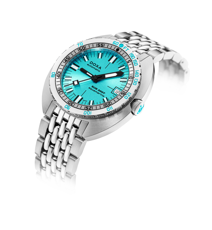 SUB 200T Aquamarine Sunray Stainless Steel