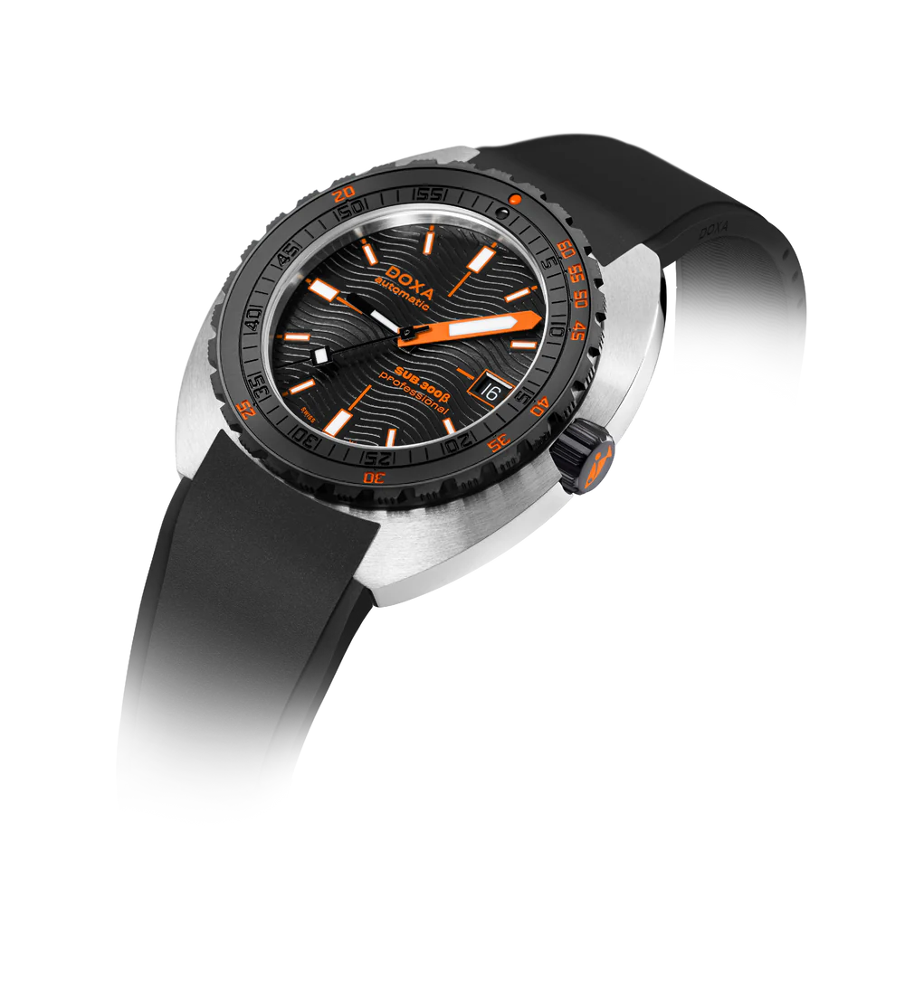 DOXA SUB 300 Beta Professional Black Rubber Strap - 830.10.351.20