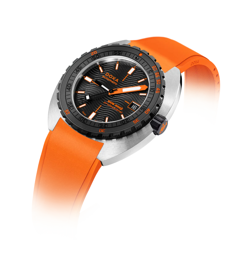 DOXA Sub 300 Beta Professional Rubber Orange - 830.10.351.10