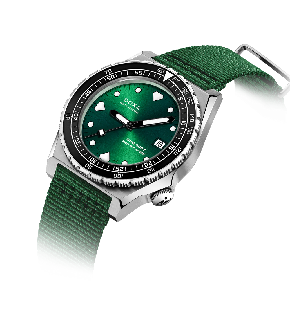DOXA Sub 600T 40 mm Sea Emerald Ceramic Bezel Iconic dial NATO Bracelet - 861.10.131.26-N