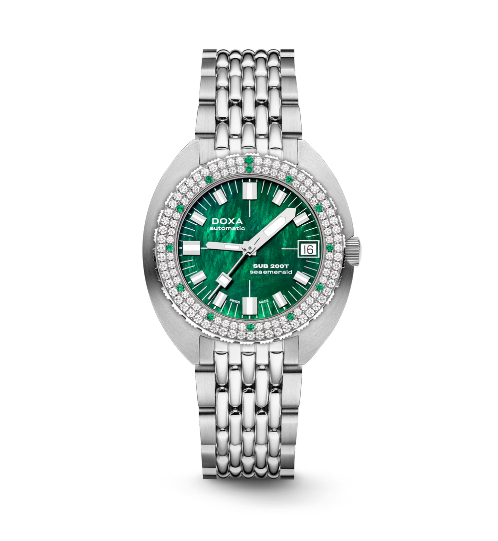 DOXA Sub 200T Diamonds Sea Emerald Stainless steel -  804.10D.131.10