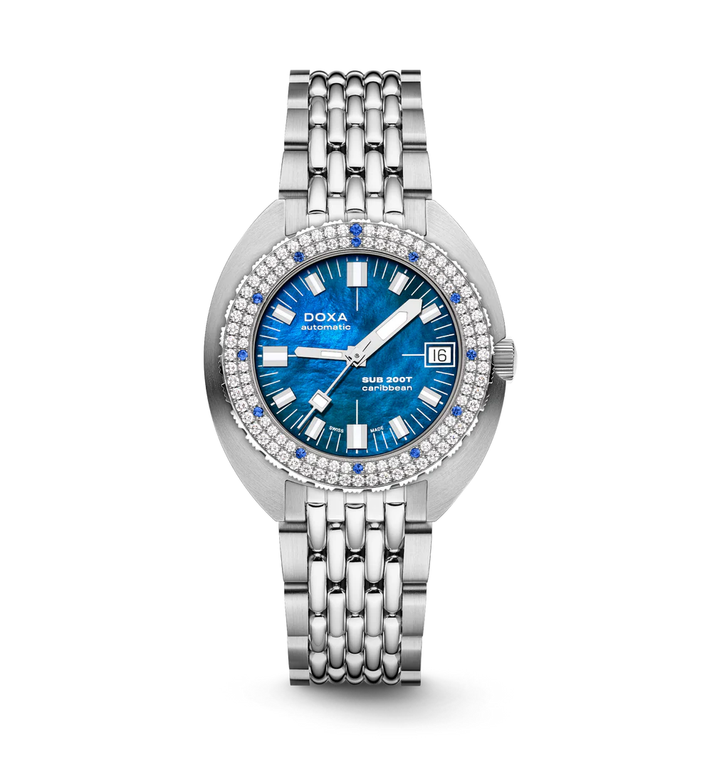 DOXA Sub 200T Caribbean Diamonds Steel 804.10D.201.10

