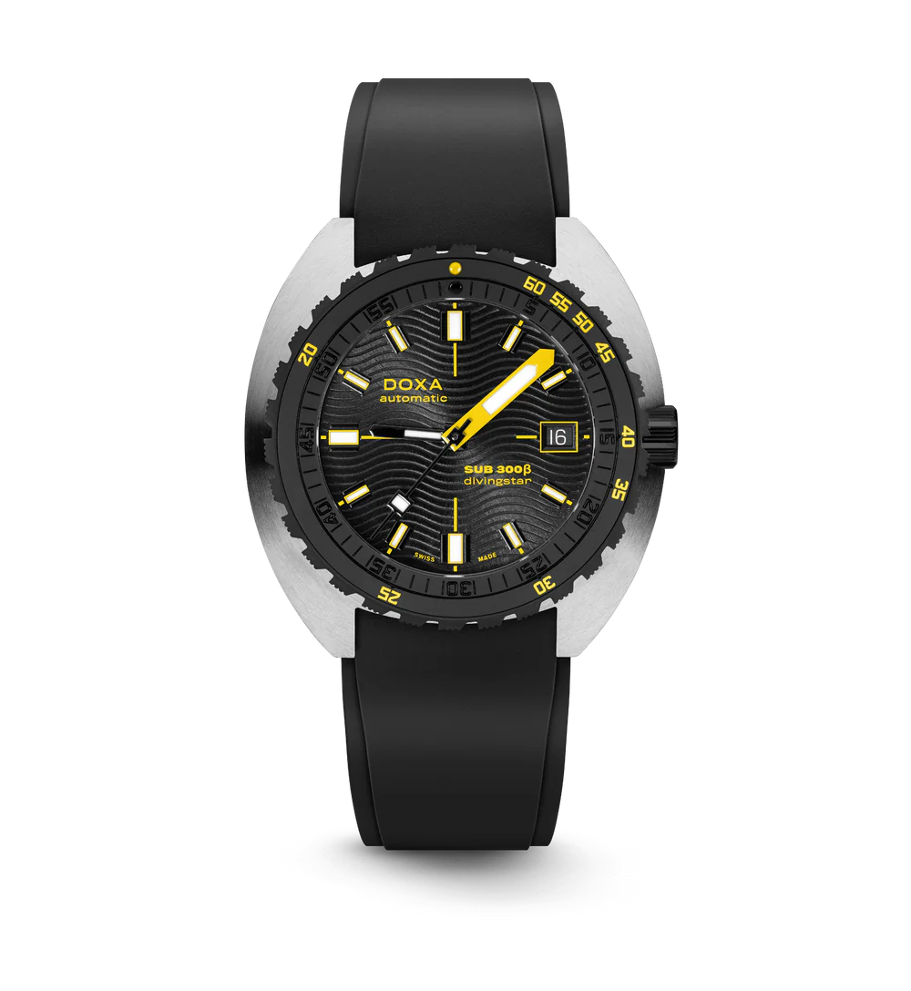 Doxa SUB 300 Beta Divingstar Black Rubber Bracelet - 830.10.361.20