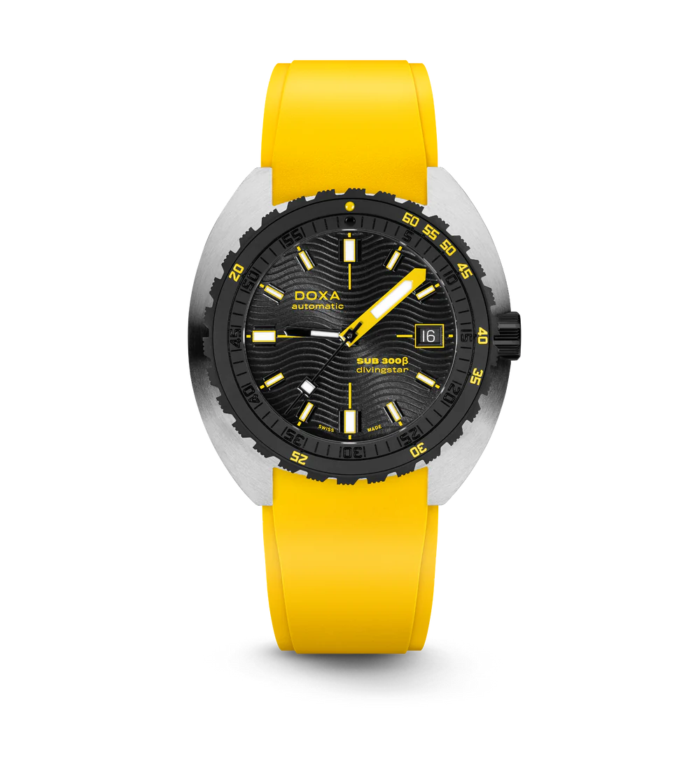 Doxa SUB 300 Beta Divingstar Yellow Rubber Bracelet - 830.10.361.31
