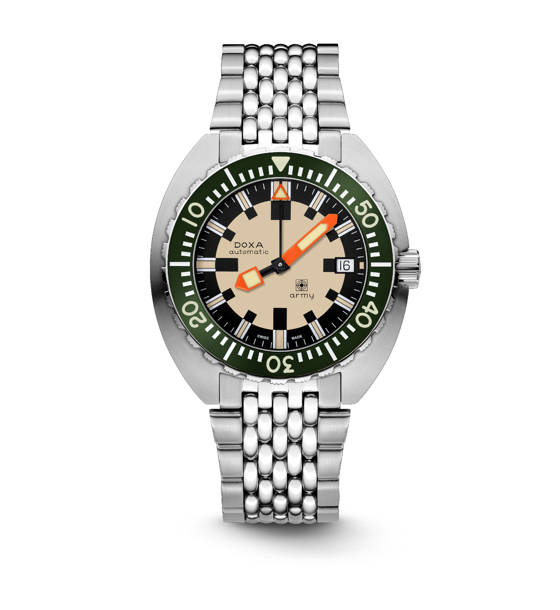 DOXA Army, stainless steel bezel Stainless steel