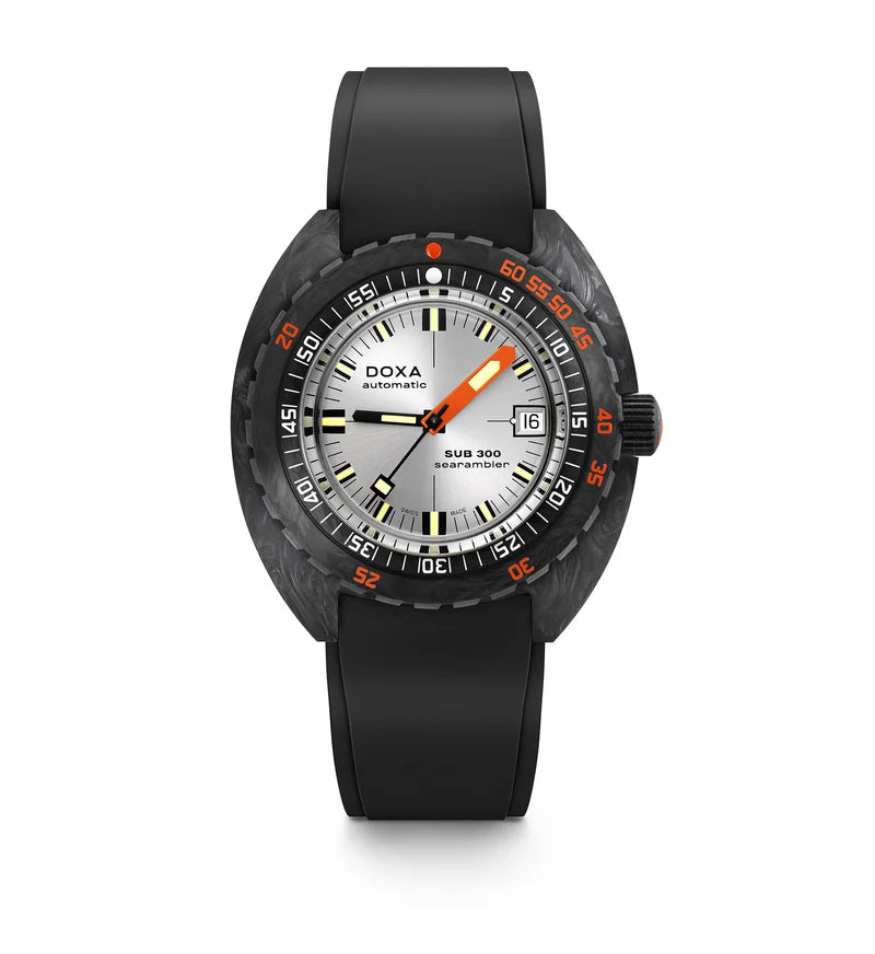 DOXA Sub 300 Carbon Searambler Black Rubber - 82.270.021,20