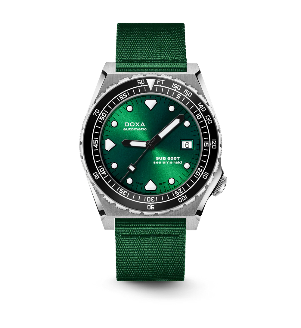 DOXA Sub 600T 40 mm Sea Emerald Ceramic Bezel Iconic dial NATO Bracelet - 861.10.131.26-N