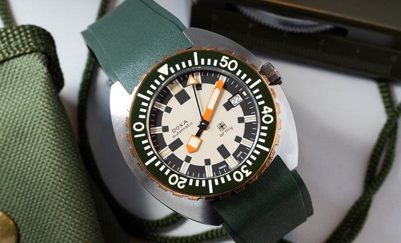 Doxa_Army Watches available at Time Source Jewelers.