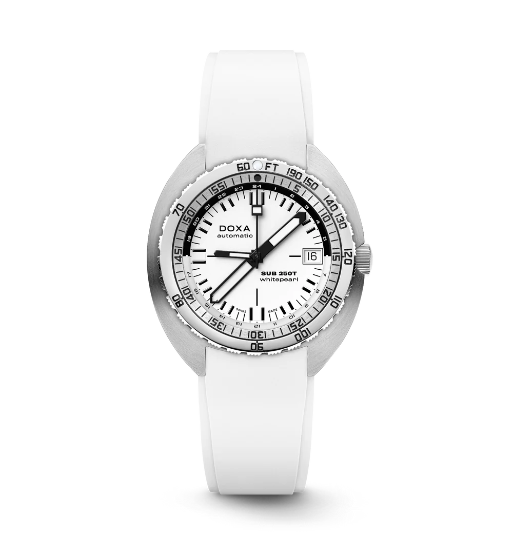 DOXA SUB 250T GMT Whitepearl Rubber - 855.10.011.23