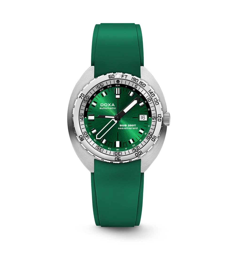 DOXA SUB 250T GMT Sea Emerald Rubber - 855.10.131.26