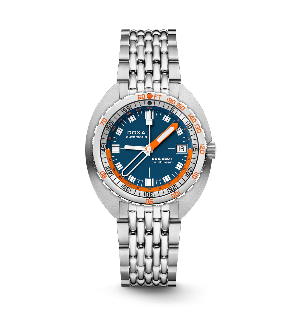 DOXA SUB 250T GMT Caribbean Stainless steel -  855.10.201.10
