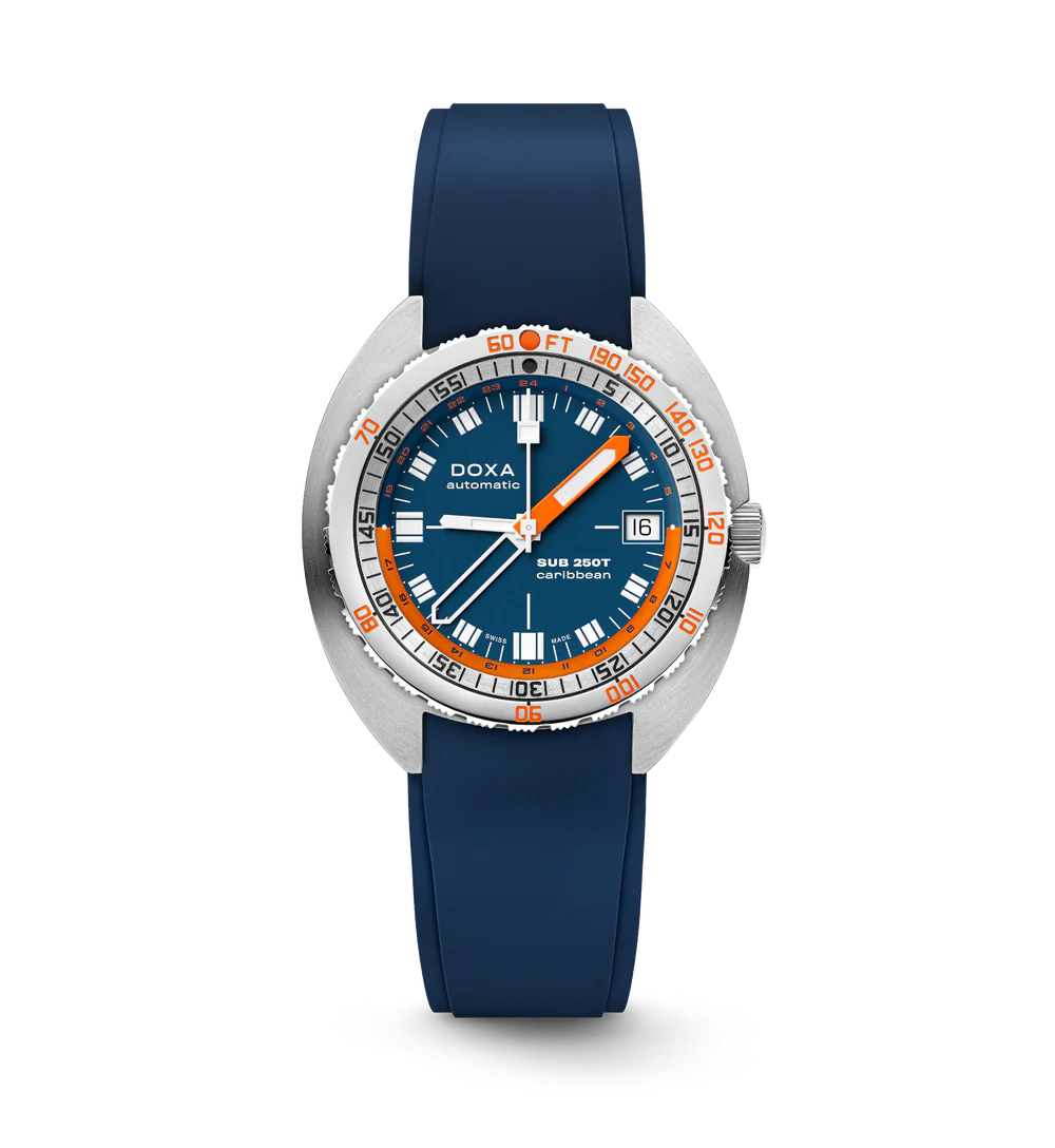DOXA SUB 250T GMT Caribbean Rubber - 855.10.201.32