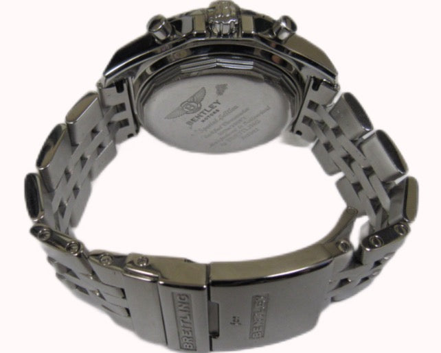 Breitling Bentley Motors GT A13362 Chronograph Burgundy Steel B&P Watch