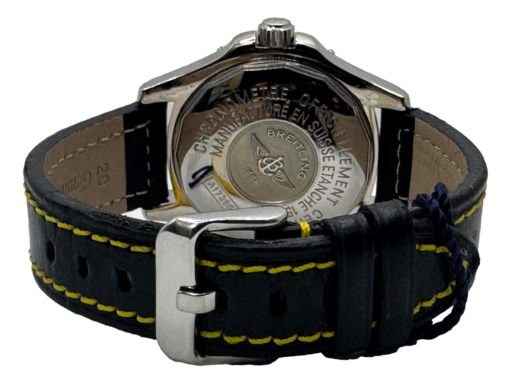 Breitling Super Ocean Date 41mm Yellow Dial Stainless Steel Watch A17045