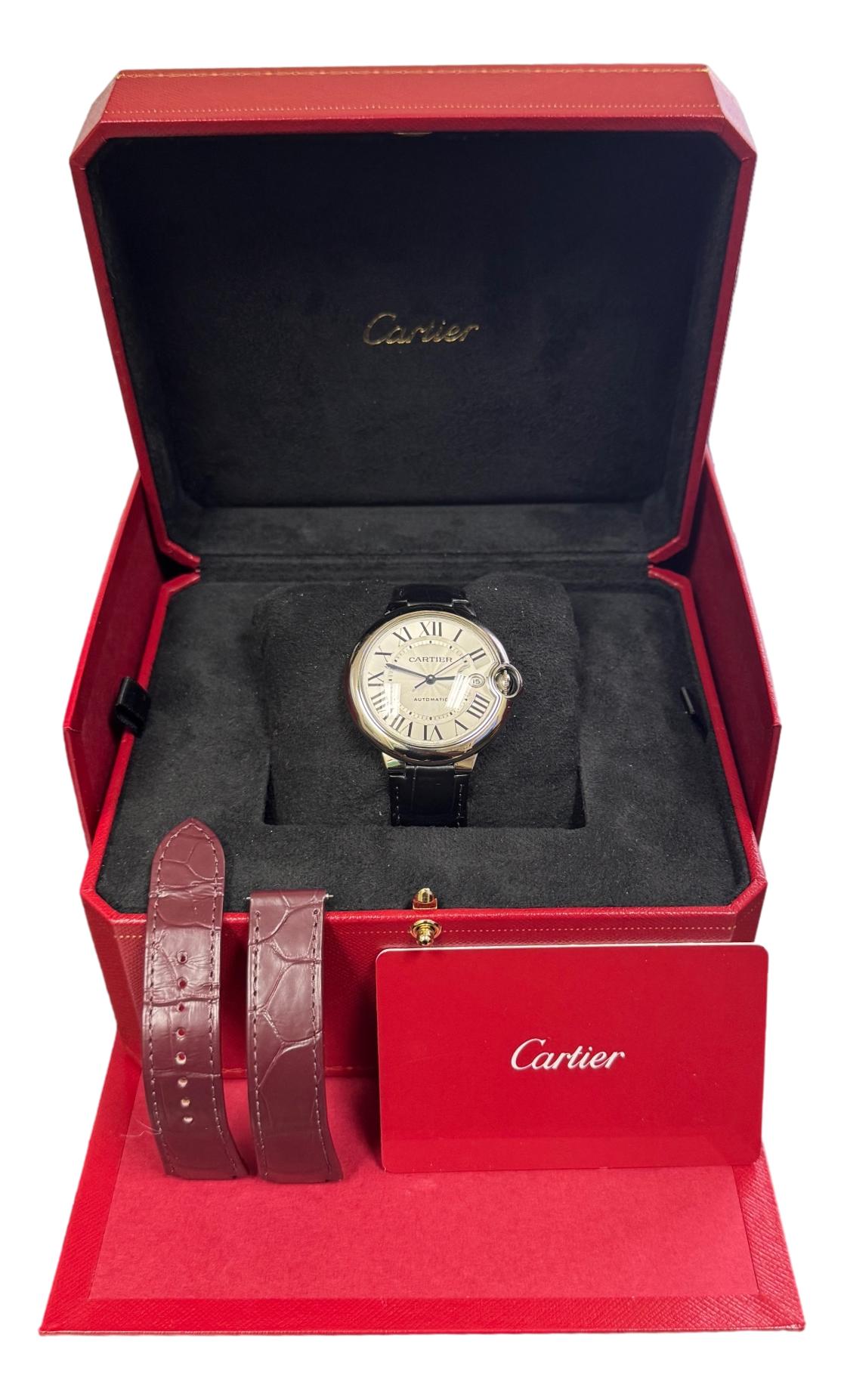 Ballon Bleu De Cartier 40mm, Automatic Movement, Steel, Leather WSBB0039 Watch