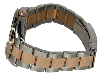 Rolex Datejust 36mm 116231 18k rose gold and Steel 1ct Custom diamond bezel