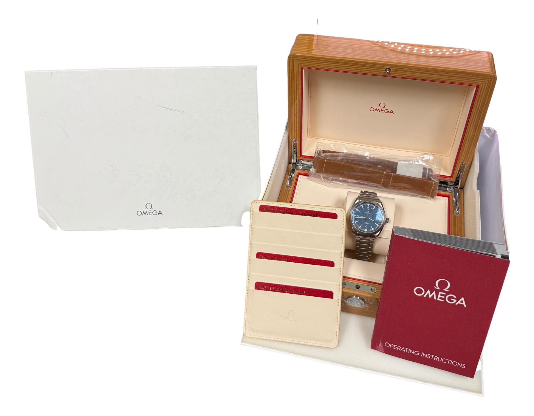 Omega Railmaster Master Chronometer 40mm Blue Dial 220.10.40.20.03.001 B&P Watch