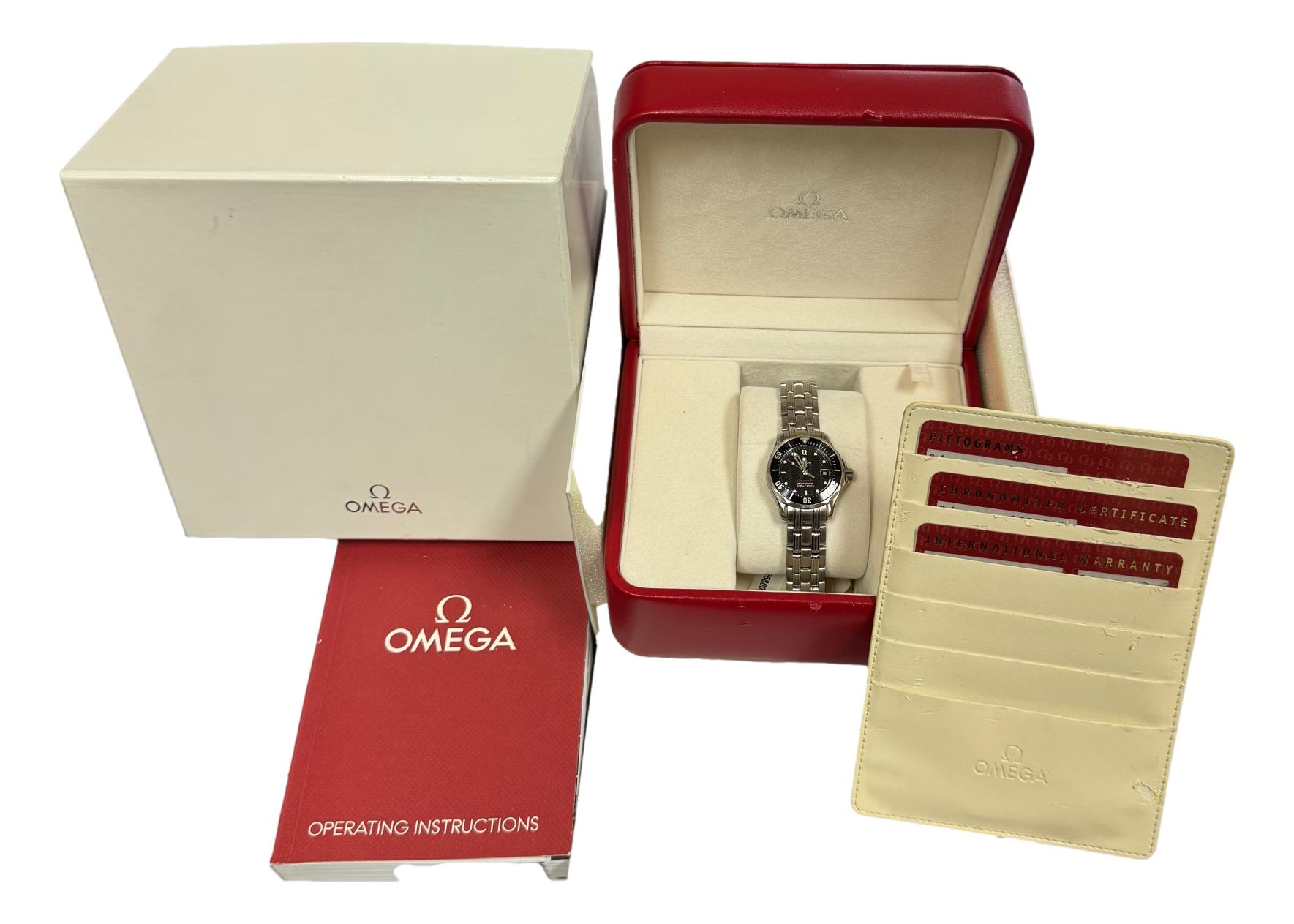 
OMEGA Seamaster 300 212.30.28.61.01.001 black Dial Quartz Ladies B&P Watch
