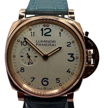 Panerai Luminor Due Rose Gold Ivory Dial PAM00741 42mm B&P Watch