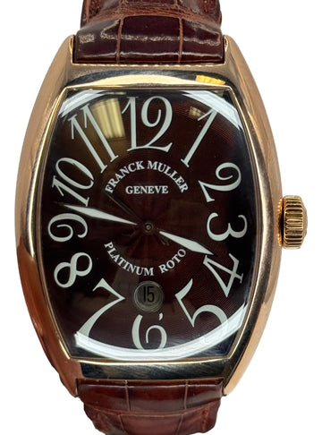 Franck Muller Casablanca Cintree Curvex Rose Gold Brown Dial 8880 SC DT B&P Watch