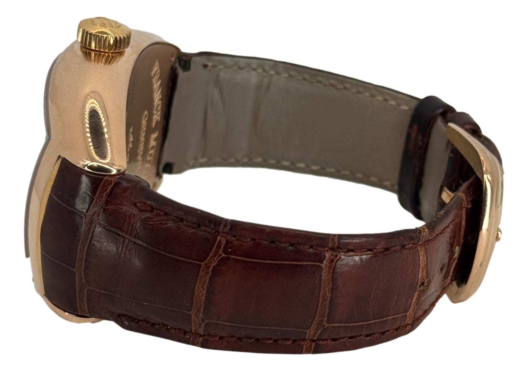 Frank Muller Casablanca Cintree Curvex Rose Gold Brown Dial 8880 SC DT B&P Watch