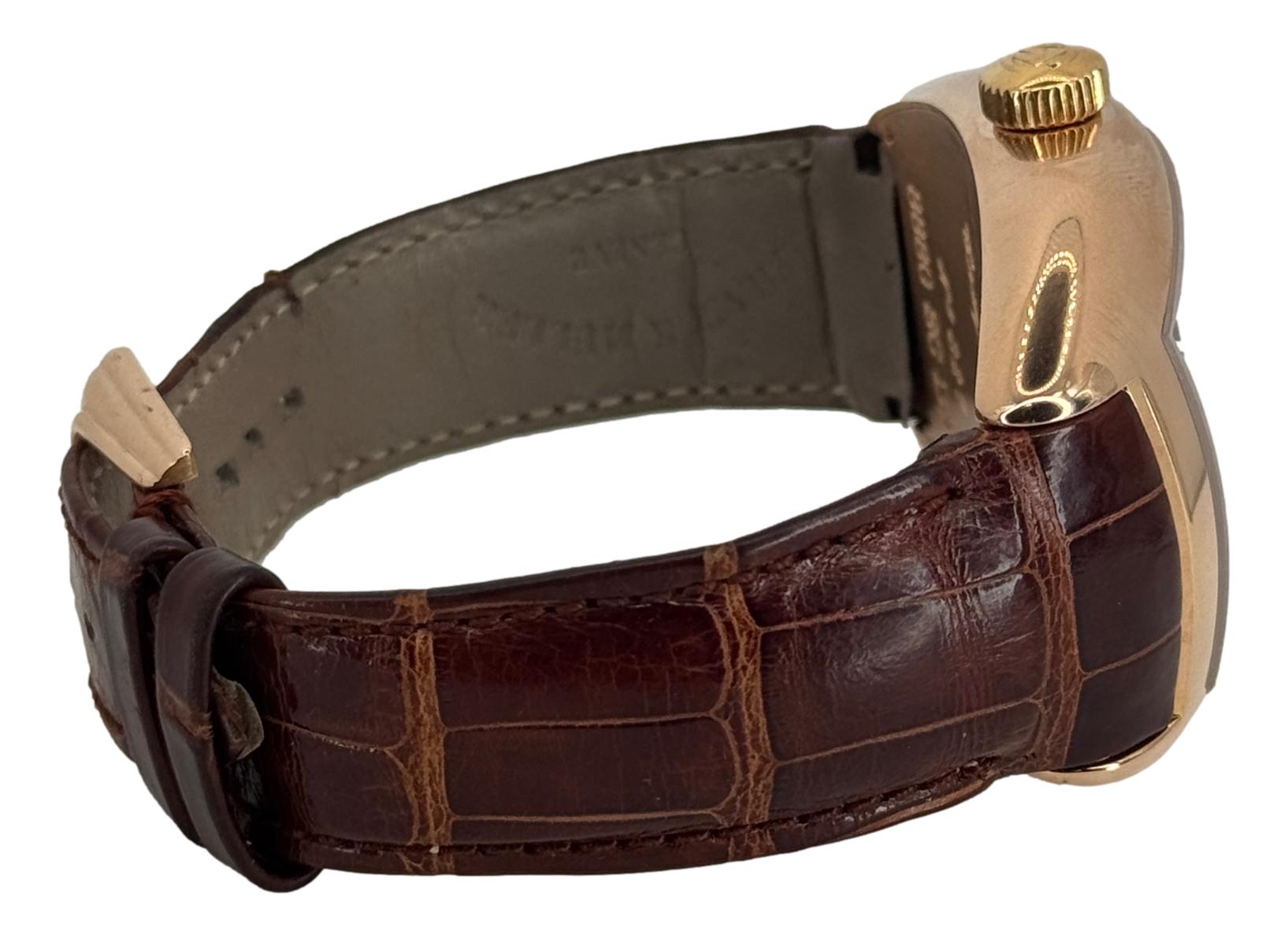 Frank Muller Casablanca Cintree Curvex Rose Gold Brown Dial 8880 SC DT B&P Watch