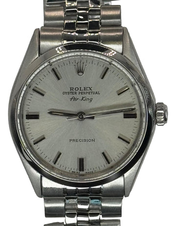 Rolex Air King 5500 34mm Jubilee Bracelet Silver Dial Watch